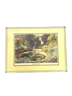 Royal Table English Country Gardens Placemats Set Of 4 Cork Backing Made In UK